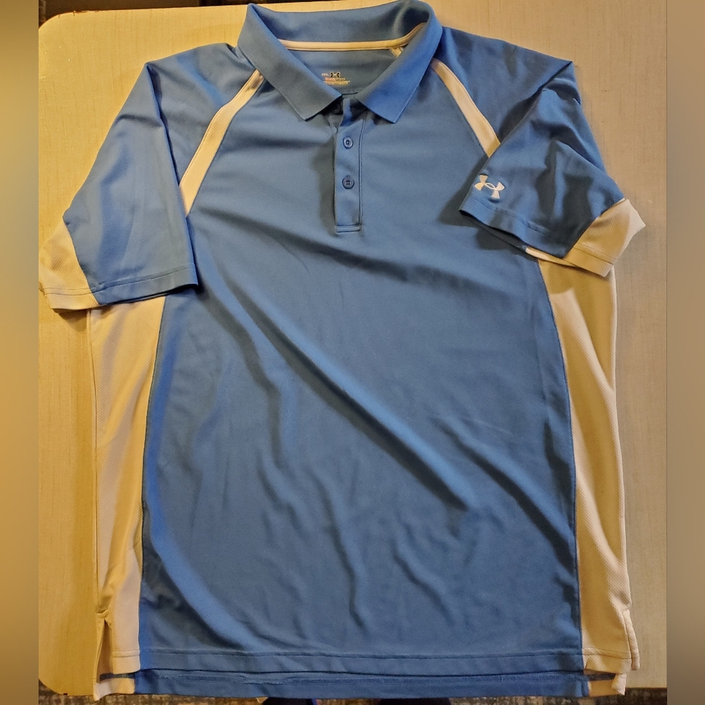 Men's Under Armour HeatGear Blue Golf Polo XXL